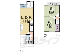 京都府京都市伏見区淀下津町【一戸建】の間取り