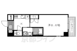 ECO−VILLAGE上賀茂【1階】の間取り