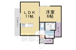 「カーサ・フェリーチェ長岡京」【101号室】の間取り