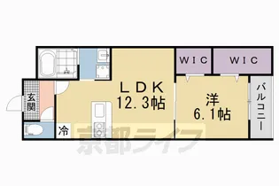 Wisteria terrace【306号室】の間取り