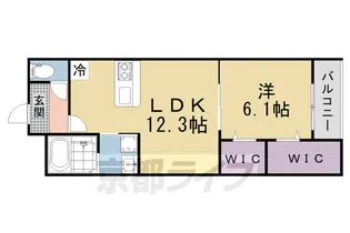 Wisteria terrace【305号室】の間取り