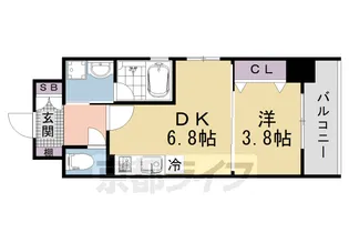 ベラジオ雅び京都円町駅前【4階】の間取り