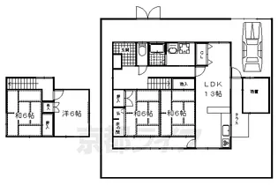 京都府京都市伏見区桃山与五郎町【一戸建】の間取り