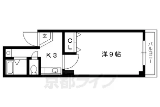 エスカル2六角【A41号室】の間取り