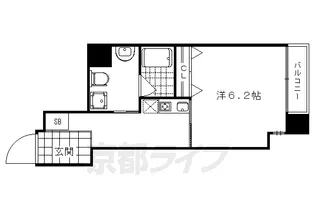 HF河原町二条レジデンス【6階】の間取り