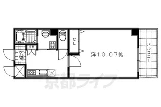 京都府京都市中京区烏丸三条上ル場之町【マンション】の間取り