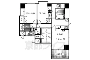イーグルコート京都御池創苑【11階】の間取り