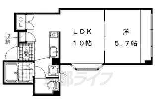 星の子六角ビル【5階】の間取り