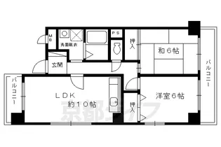 京都府京都市中京区新町通三条下ル三条町【マンション】の間取り