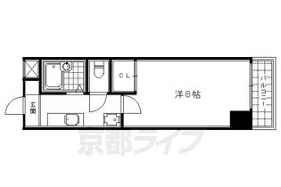 京都府京都市中京区東堀川通り竹屋町上る七町目【マンション】の間取り