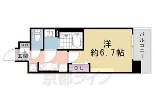 ソルテラス京都JUJO薫【2階】の間取り