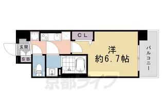 「ソルテラス京都JUJO薫」【5階】の間取り