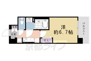 「ソルテラス京都JUJO薫」【5階】の間取り