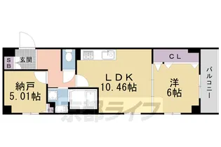 二条城東レジデンス【1階】の間取り