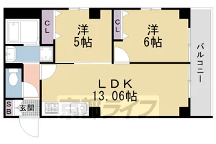二条城東レジデンス【202号室】の間取り