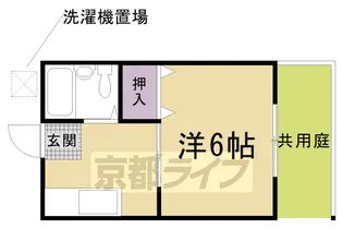 京都府京都市右京区梅津段町【アパート】の間取り