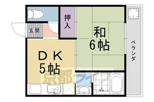 もとしろ荘【1-2号室】の間取り