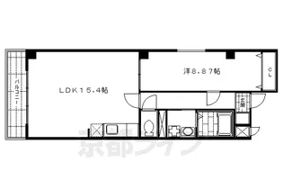 京都府京都市中京区塩屋町【マンション】の間取り