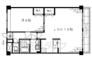 グレースナカミヤ【208号室】の間取り