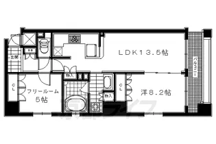 LEGAL京都烏丸御池【1101号室】の間取り