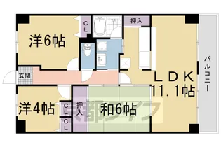 ラフィネ西京極【2階】の間取り