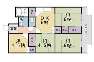 向島ニュータウン 3−D棟【D215号室】の間取り