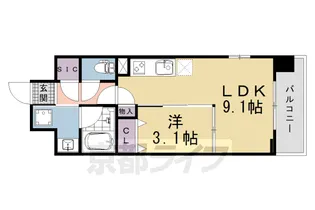 「リシュドール梅小路」【2階】の間取り