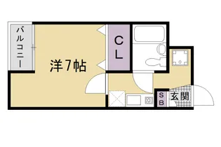 京都府京都市右京区西院西今田町【マンション】の間取り