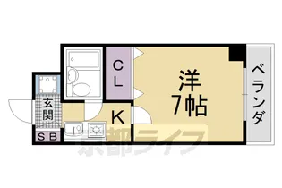 ヴィラサンシルク西大路【507号室】の間取り