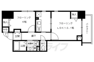ベラジオ烏丸御池【7階】の間取り