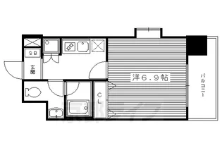 ベラジオ烏丸三条【408号室】の間取り