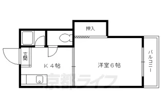 洛水ハイツ【2階】の間取り