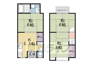 京都府京都市伏見区向島吹田河原町【一戸建】の間取り