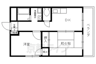 パレット御池【607号室】の間取り