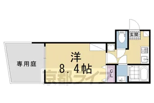仮)左京区北白川西町計画【103号室】の間取り
