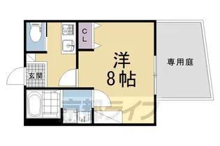 仮)左京区北白川西町計画【105号室】の間取り