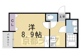仮)左京区北白川西町計画【302号室】の間取り