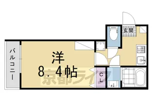 仮)左京区北白川西町計画【303号室】の間取り