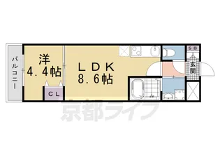 (仮称)伏見区新町一丁目マンション【403号室】の間取り