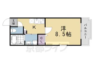 (仮称)伏見区新町一丁目マンション【108号室】の間取り