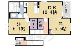 K’S HOME Ⅱ【2階】の間取り