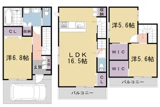 京都府京都市右京区西京極前田町【一戸建】の間取り
