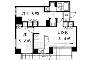 イーグルコート御池高瀬川【3階】の間取り