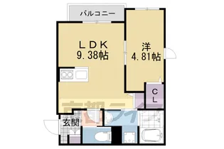ル シエル クレール サクラ【101号室】の間取り