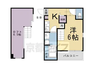 ハーモニーテラス淀木津町Ⅲ【101号室】の間取り