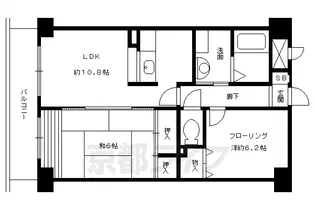 ロザーンジュ堀川【4階】の間取り