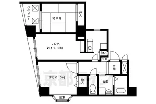 ロザーンジュ堀川【7階】の間取り