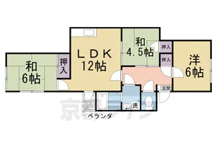 ハイツリバーサイド【4-B号室】の間取り