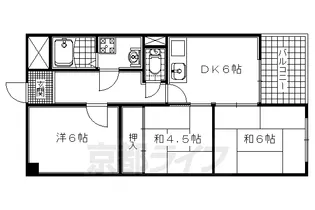 ハイツアザレア【2-D号室】の間取り