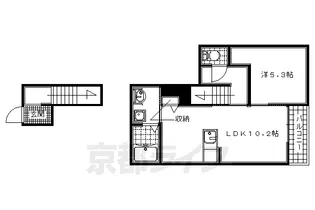 ラ・フォート月夜田【2階】の間取り
